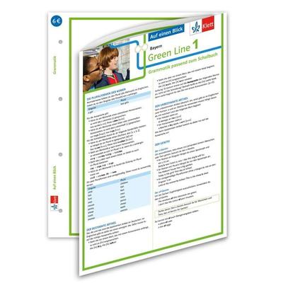 Green Line 1 Bayern Klasse 5 - Auf einen Blick. Grammatik passend zum Schulbuch - Klappkarte (6 Seiten), Taschenbuch von , Klett Lerntraining bei PONS