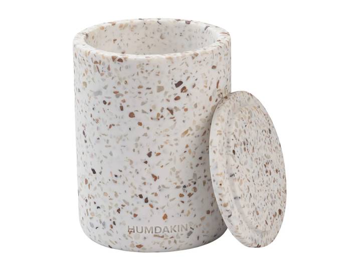 Humdakin Vase Humdakin Terrazzo avec couvercle Ø10 cm Rouge/Beige
