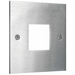 Brumberg Outdoor LED Wandeinbauleuchte, IP54, 230V 1.2W 3000K, Edelstahl / Acry opal, quadratisch 8x8cm BRUM-10011223