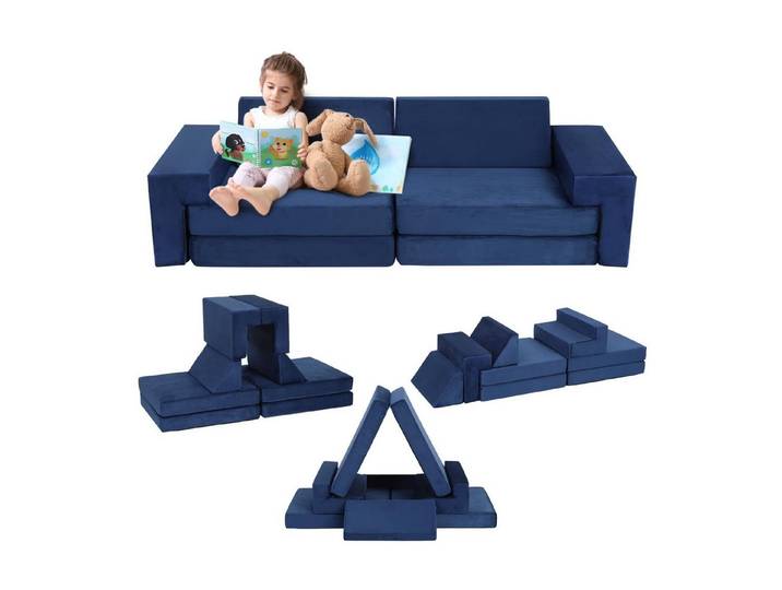 GarveeMore Kindersofa Modulares Spielsofa für Kinder - 8-teiliges Sektionssofa