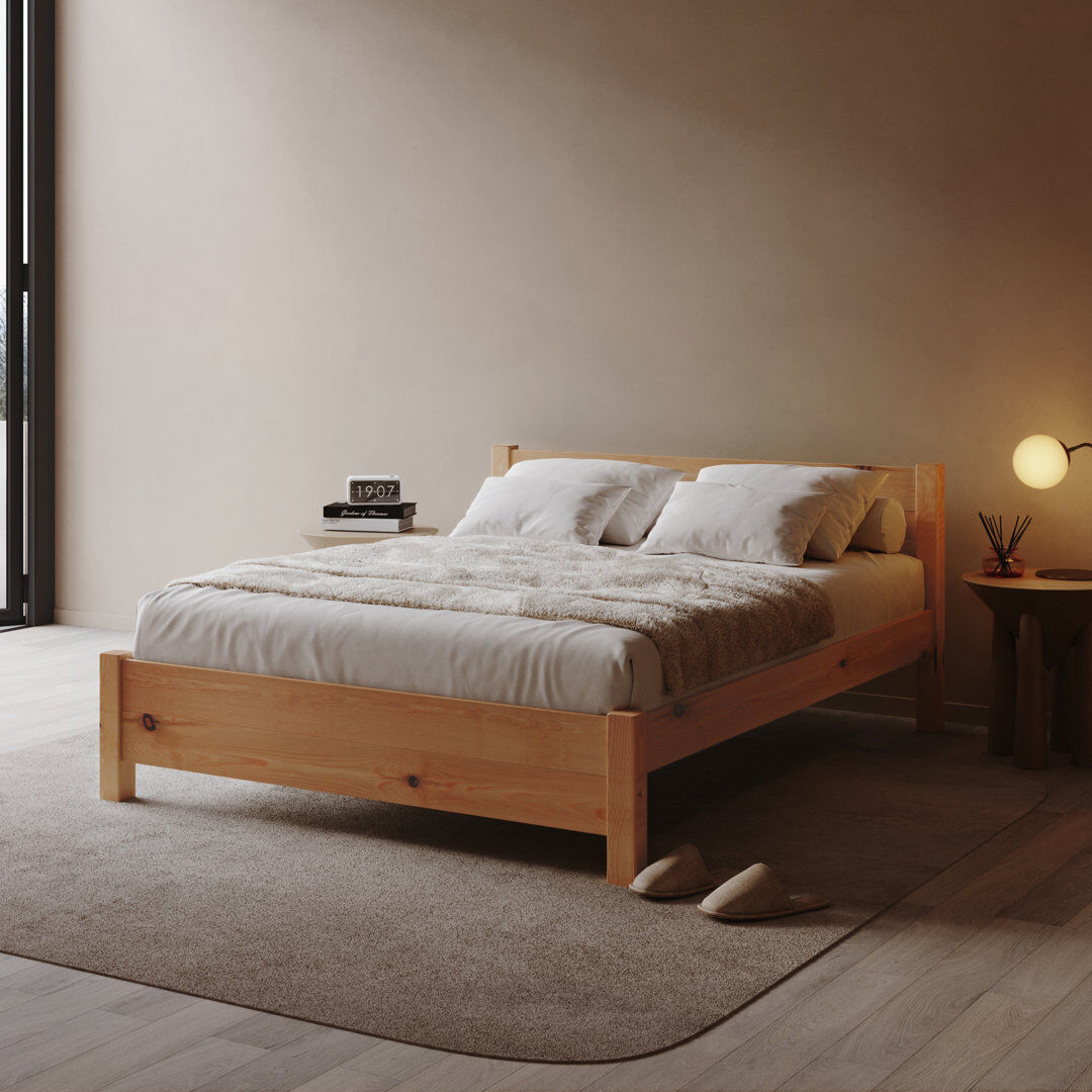 Mercury Edgilyn Single (3') Solid Wood Bed Light Wood Single (3')