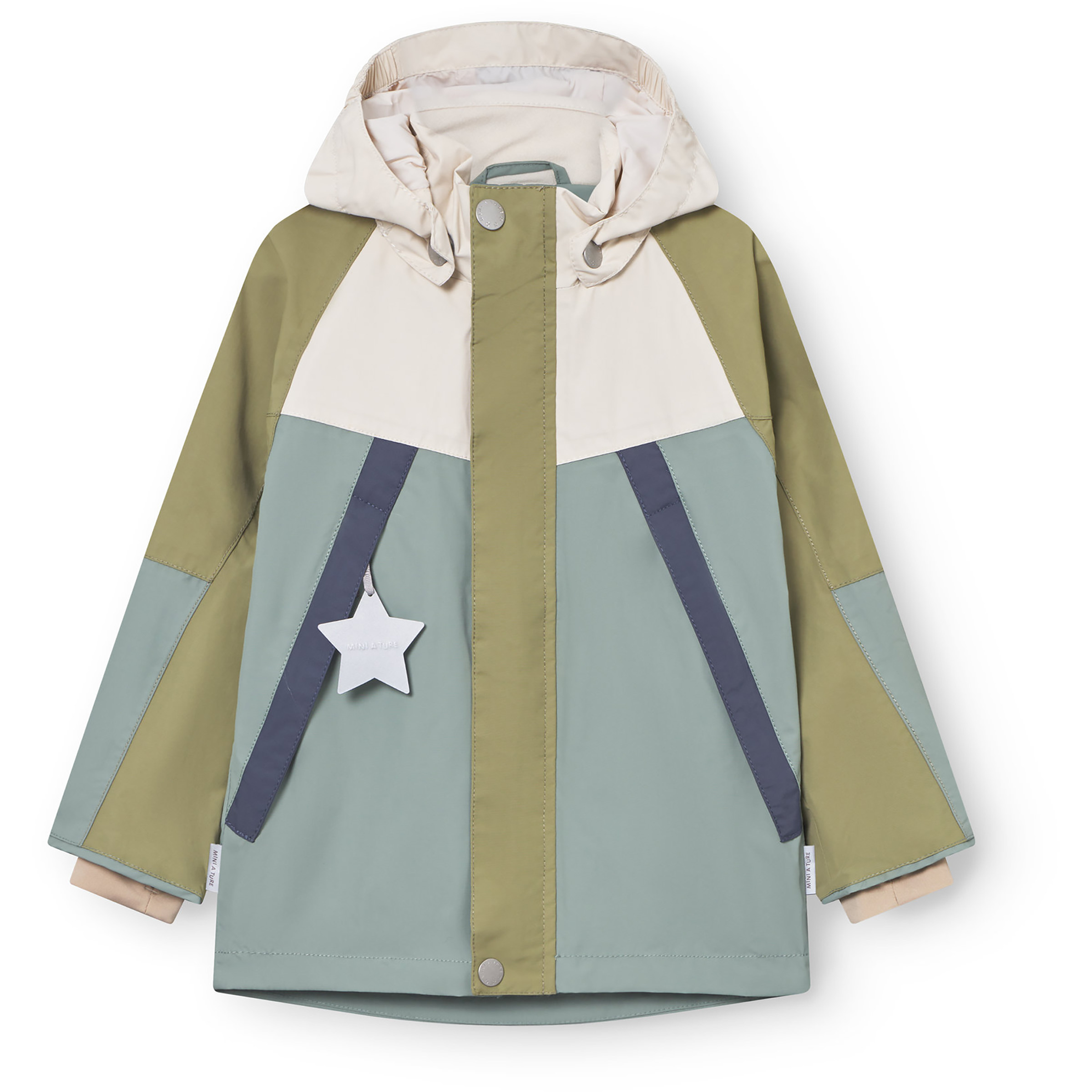 Mini A Ture Matvalon Kinder Regenjacke grau Größe 152 Lifestyle Widerstandsfähig
