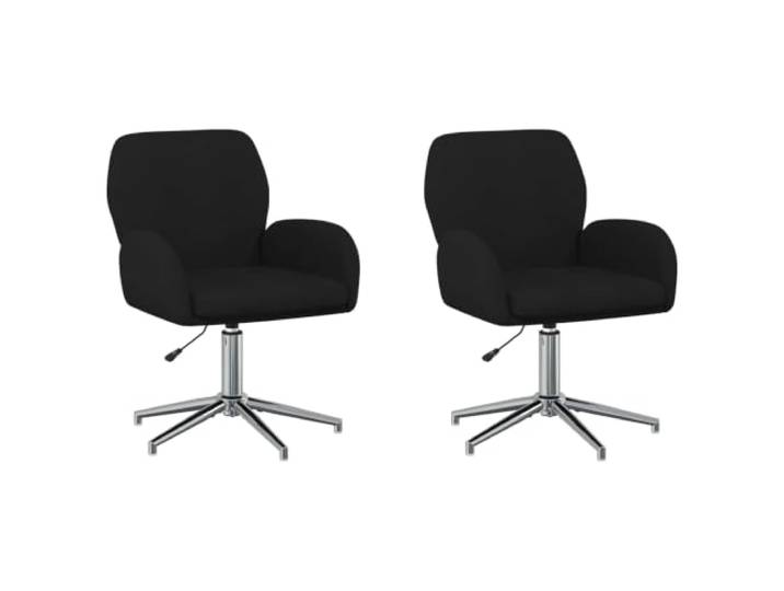 Favemtsl Bürostühle 2er Set Drehstuhl Höhenverstellbar Schwarz 54x58x90 cm Ergonomisches 2er Set Drehsessel mit weicher Polsterung und stabilem Metallgestell fürs Homeoffice und Arbeitszimmer.
