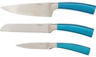 Valerie Bertinelli 3-Piece SS Metallic Knife Set Model