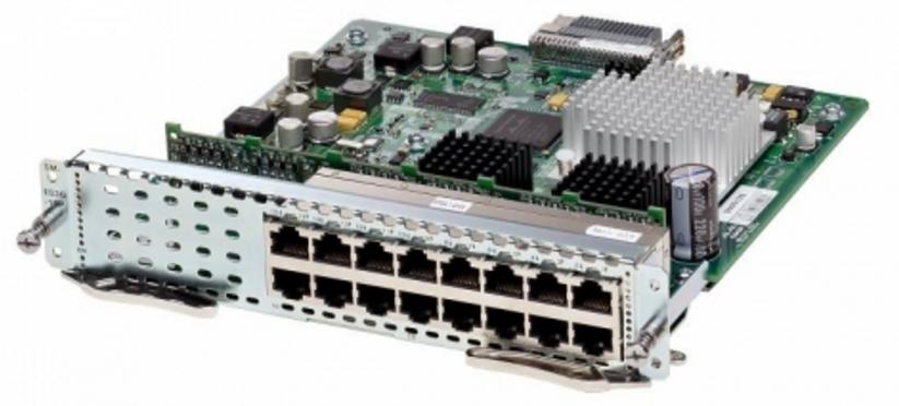 Cisco SM-ES3G-16-P=, Gigabit Ethernet, 10,100,1000 Mbit/s, IEEE 802.1Q, IEEE 802.1p, IEEE 802.1x, IEEE 802.3ab, IEEE 802.3af, IEEE 802.3u, 1 Gbit/s, SNMP, SSH, SSL/TLS, Cisco Catalyst 2900/3900