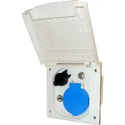 Haba ESB 3 Unit Außensteckdose Multifunktion 12 V / 230 V / Antenne / Satellit Weiß