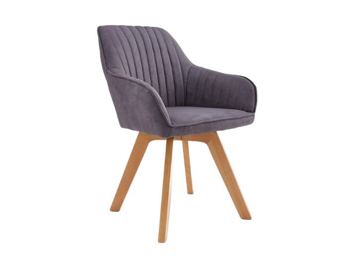 Drehbarer Armlehnstuhl „Livigno“ Mikrofaser Grau Invicta Interiors