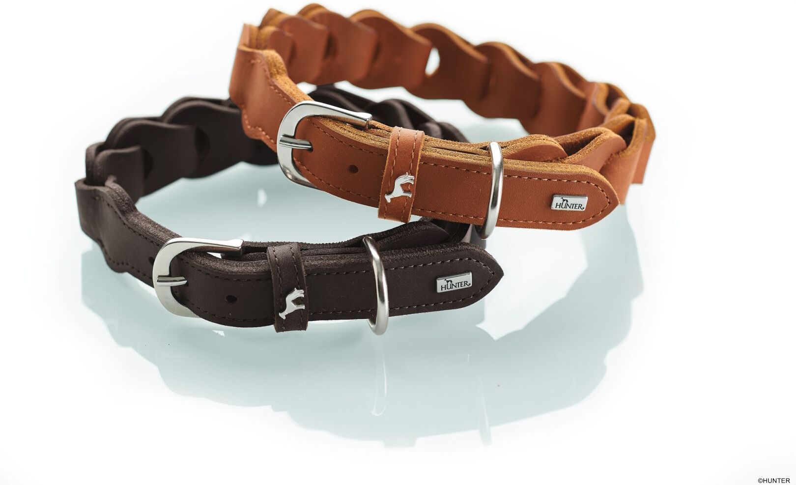 DOG SPORT HUNTER Halsband Solid Education Chain S-M (50), dunkelbraun