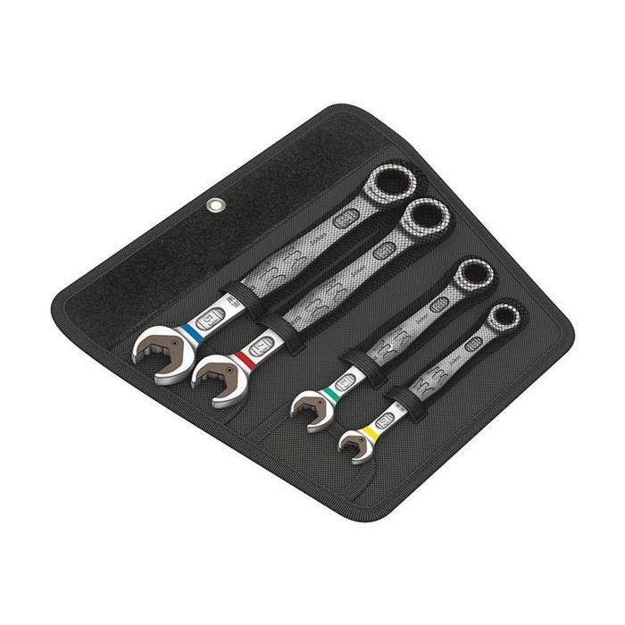 Wera JOKER Maul-Ringratschen-Schlüssel-Satz 4013288164407 8-19mm 4-teilig Falttasche