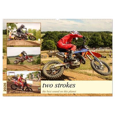 two strokes the best sound on this planet (Wandkalender 2026 DIN A2 quer), CALVENDO Monatskalender
