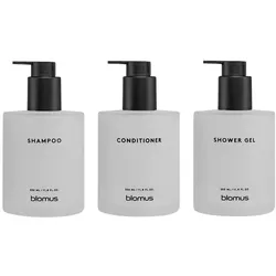blomus Glasflaschen Set Kirei 3 x 350 ml Glas Weiß
