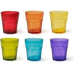 Excelsa Set mit 6 Wassergläsern Atene Glas 8x9,5x8 cm Bunt