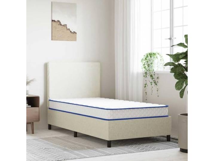 KTHLBRH Memory-Schaum-Matratze 90x190x17 cm, weich, Weiß Atmungsaktiver Polyesterbezug, druckentlastend, geräuschreduzierend, zwei Schlafseiten, mehrschichtig