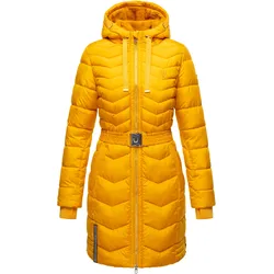 NAVAHOO Damen Steppmantel Stylischer Wintermantel mit süßen Details Alpenveilchen