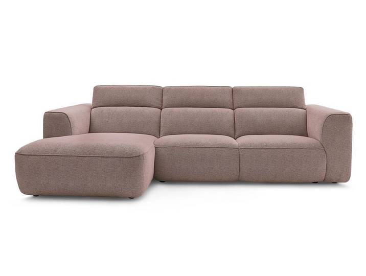 Ecksofa BOBOCHIC WILLIAM Stoff chiniert rosa