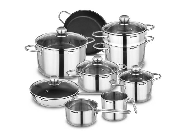 TOPFSET Jette, Edelstahl, Induktion, 14-teilig