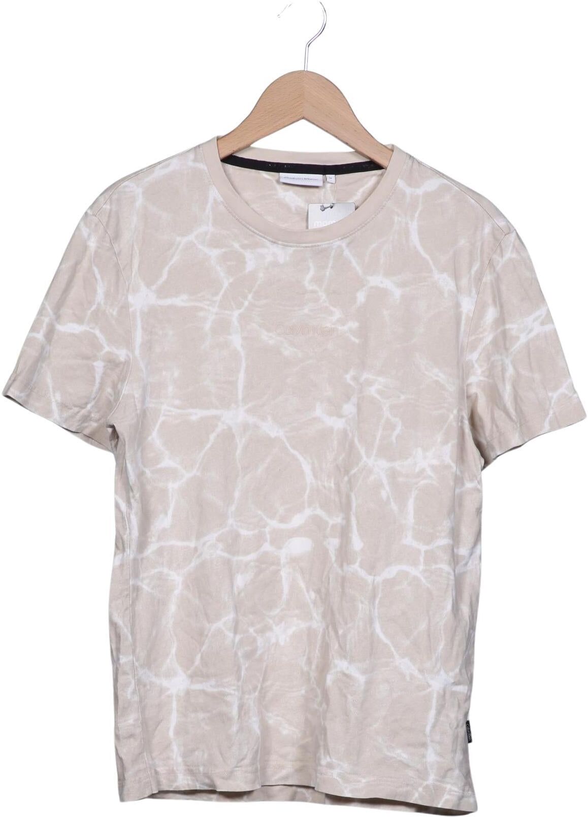 Calvin Klein Herren T-Shirt, Beige, Gr. M, Baumwolle - Second Hand