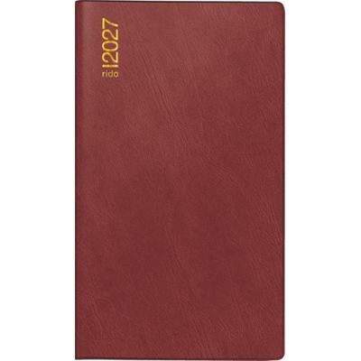 Taschenkalender Mod. Miniplaner d 15 2027, A6, Kunststoff, weinrot