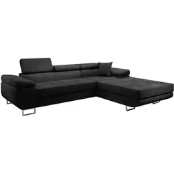 ECKSCHLAFSOFA Alons verstellbaren Kopfstützen, Dunkelgrau, rechts