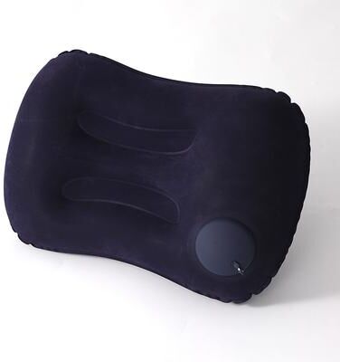 Healfit Counter Camping Pillow, Ultra Soft Car Pillow, Portable Comfortable Inflatable Pillow For Neck Lumbar Support blue
