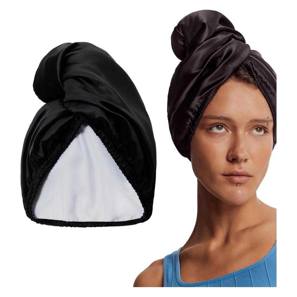 Glov Hair Wrap Satine Satin Hair Turbanack (GLO-5907440743472)