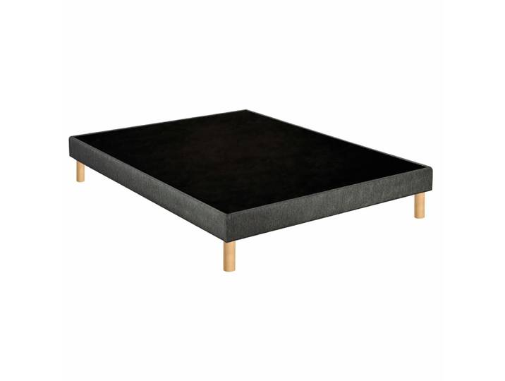 Sommier déco tapissier gris 120x190