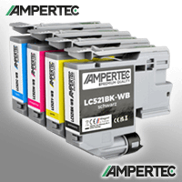 Ampertec 4 Kompatible Tinten ersetzt Brother LC-521 Multipack KCMY NB-LC521BK(PG)/C