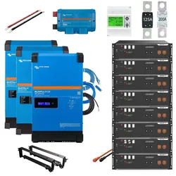 HUSATECH PowerSet 3 Phasig mit Victron MultiPlus II 48/5000/70-50 GX und 28,8 kWh Pylontech US3000D Speicher