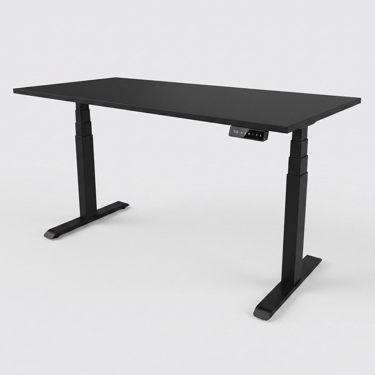 Professioneel elektrisch zit-sta bureau zwart B: 120 cm, D: 80 cm