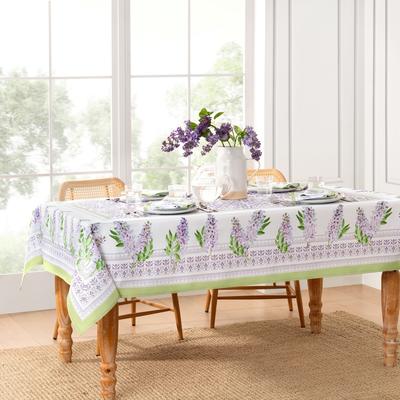 Threadmade Lilac Garden Floral Tablecloth