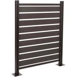 Alu Mülltonnen-Zaun MCW-K57, Basiselement Mülltonnenverkleidung, Holzoptik erweiterbar 130x110x6cm ~ anthrazit
