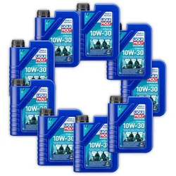 9x Motoröl LIQUI MOLY 25022 Marine 4T Motor Oil 10W-30 Boot Schiff 1 Liter