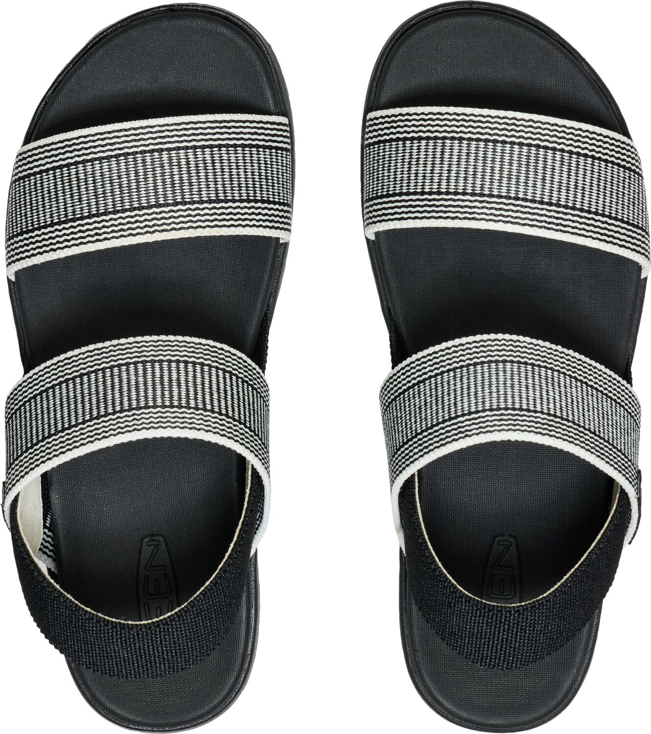 Sandale KEEN "ELLE BACKSTRAP", Damen, Gr. 37, schwarz-weiss (schwarz, star weiß), Synthetik, Schuhe Sandale schwarz, star weiß 37