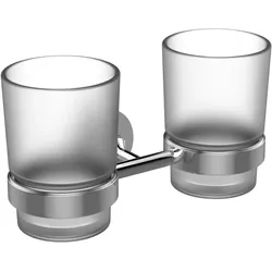 Ideal Standard doppelter Glashalter IOM, mattglas, Chrom, A9238AA A9238AA