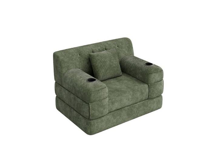 SIKAINI Schlafsofa Schlafsofa aus Cord in grün, 1 Teile