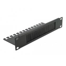Delock 66483 10 Zoll Netzwerkschrank-Bürstenleiste Schwarz