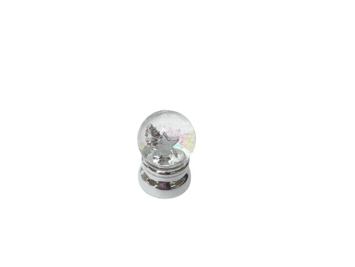 Flaschenverschluss AM DESIGN Schneekugel , silber, B:4,5cm H:6,5cm L:4,5cm, Polyresin, Flaschenverschlüsse, Flaschenverschluss, 6er Set, 5x7 cm