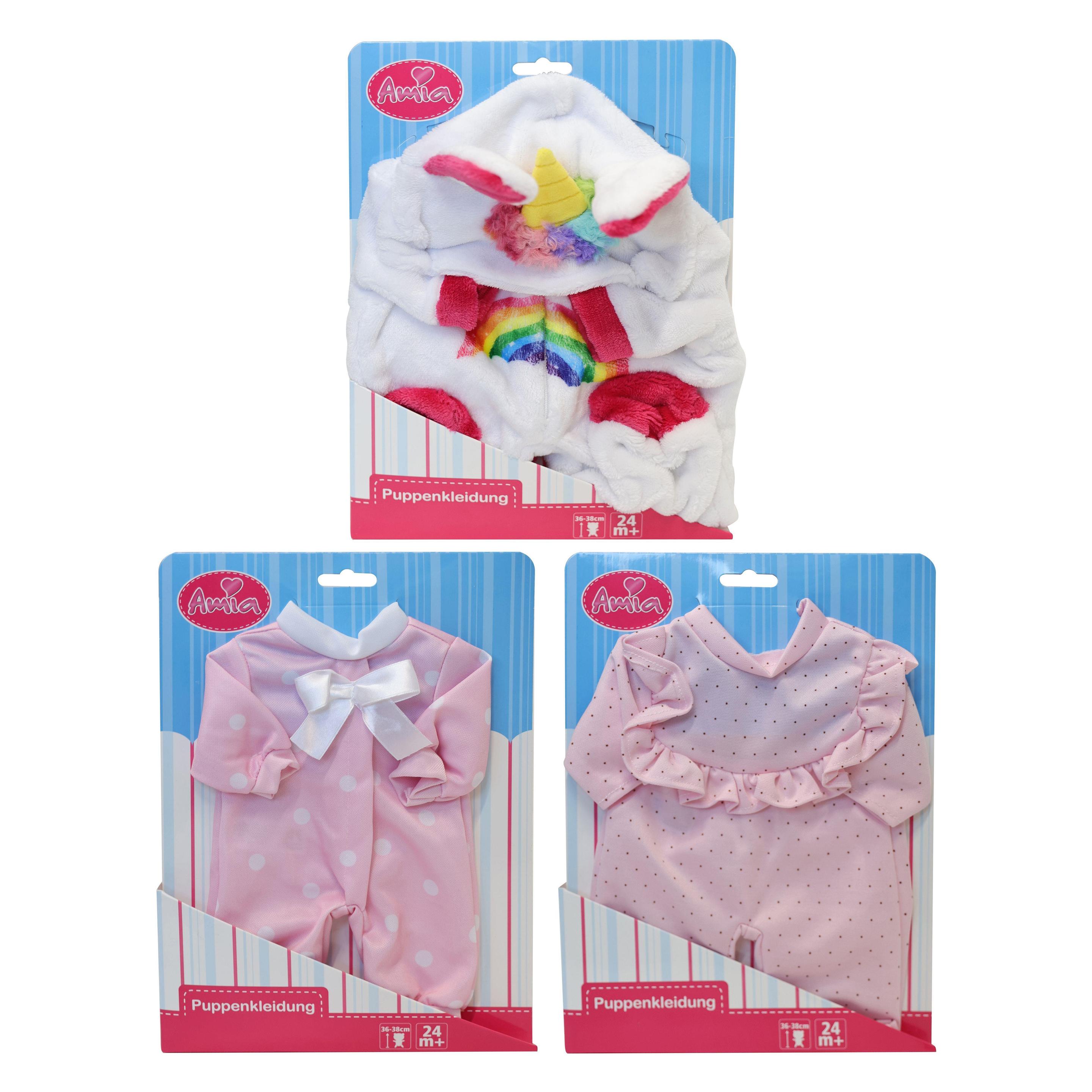 Amia AM Puppenkleidung Gr. 36-38cm, 3-f.sort. (59008233)