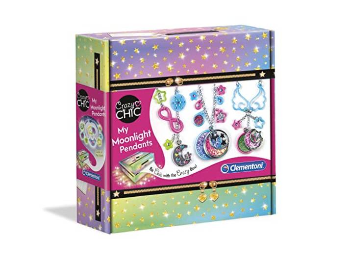 Clementoni - Crazy Chic-My Moonlight hangers gek creatief spel, meerkleurig, 18584