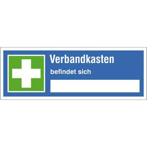 SafetyMarking Hinweisschild ISO 7010 E03, Folie, 14 x 5 cm, Rettungszeichen, Erste Hilfe