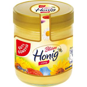 Gut&Günstig Honig Blütenhonig, cremig, im Glas, 500 g