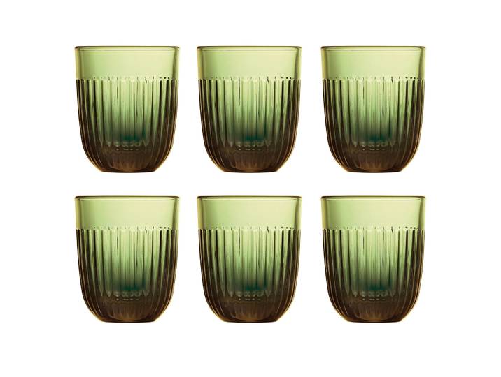 La Rochère Verres à eau Ouessant 29 cl, lot de 6 Vert olive