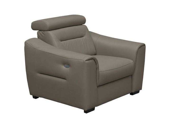 Celina Home Relaxsessel, Schlamm, Holz, Echtleder, 100x104x102 cm, Made in EU, Lederauswahl, Relaxfunktion, Wohnzimmer, Sessel, Relaxsessel