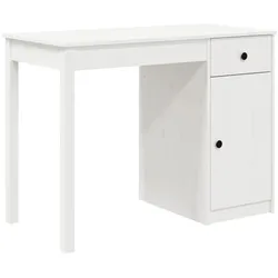 vidaXL Schreibtisch Weiß 100x50x75 cm Massivholz Kiefer