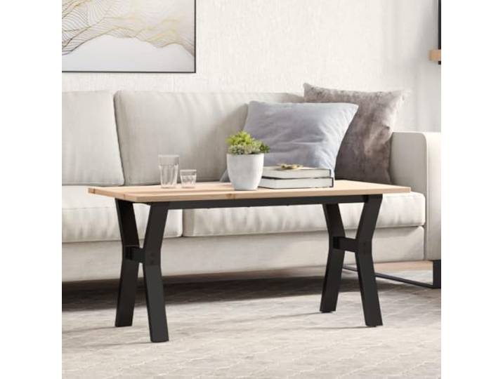 WXGTBKPR Couchtisch Kiefer & Stahl Wohnzimmertisch Y-Gestell 100x50x45 cm Rustikale Optik, Robuste Tischplatte, Stabiles Design, Schnelle Montage