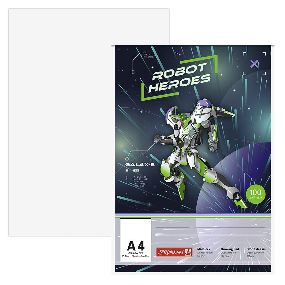 BRUNNEN Malblock ROBOT HEROES DIN A4 1047408421