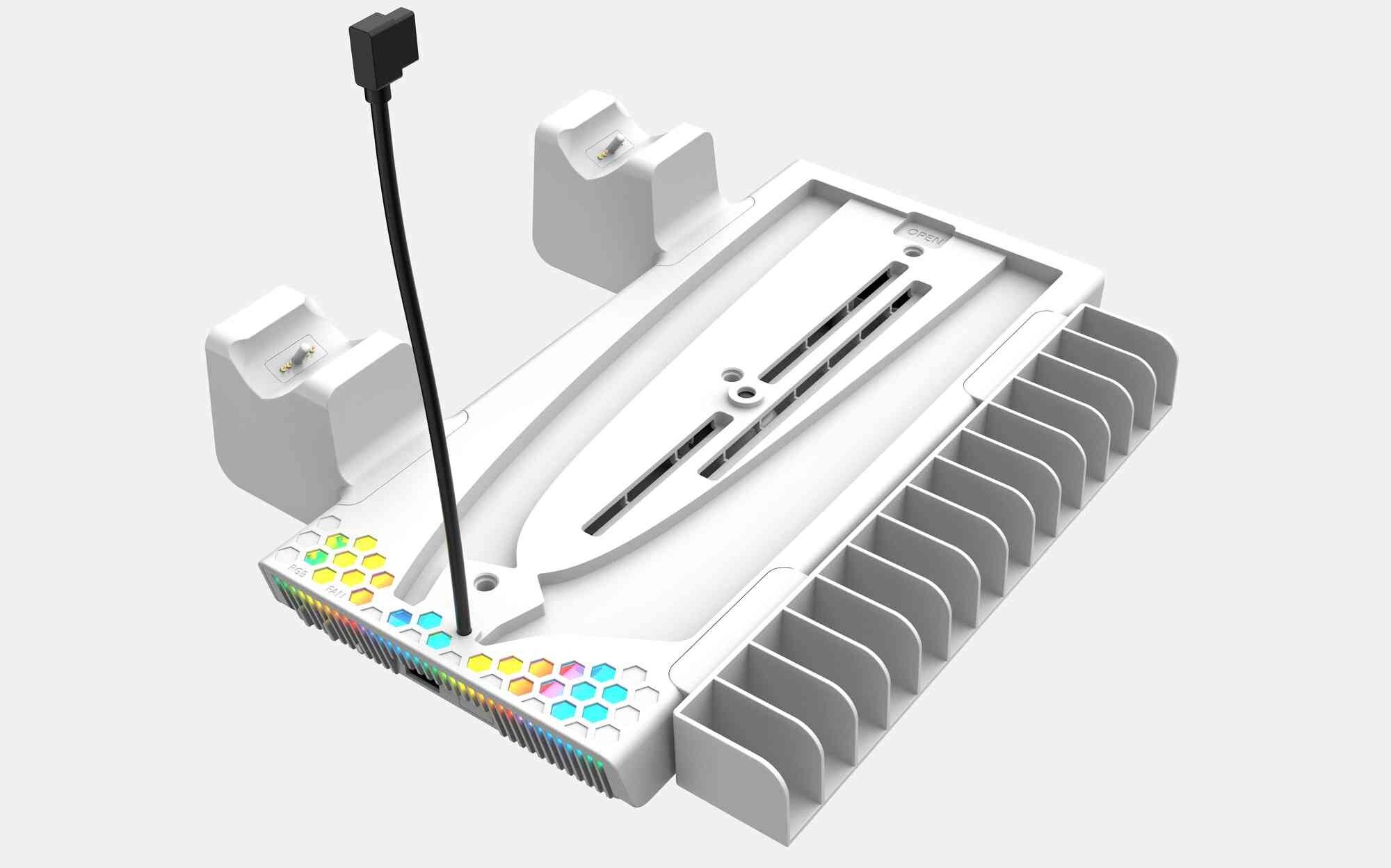 Oniverse Nexus 5 Cooling & Charging Stand for PS5 / PS5 Slim - White