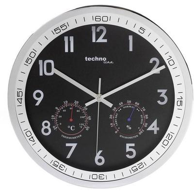 Techno Line WT 7981 Quarz Wanduhr 30mm x 50mm Chrom