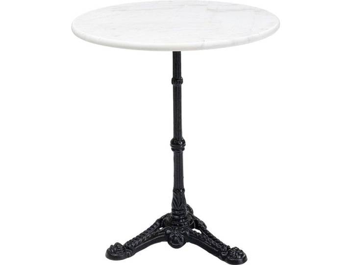 Table Bistrot ronde 60cm marbre blanc Kare Design