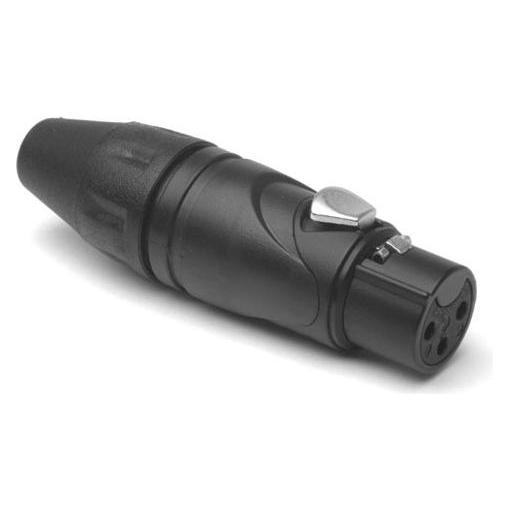 Amphenol 3 pole XLR Connector female AX series in black (AX3FB)